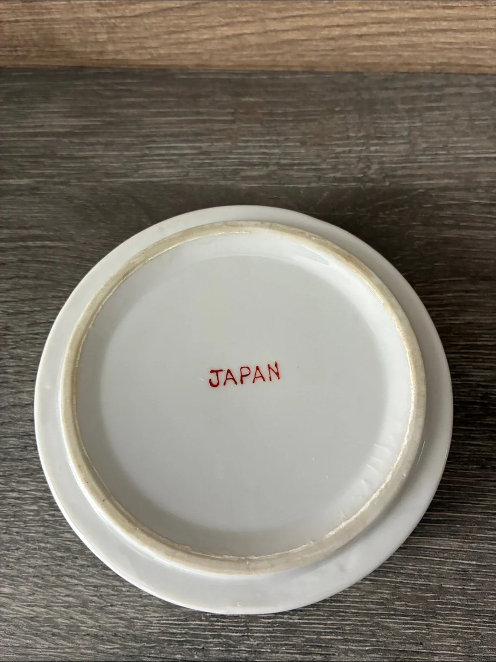 Vintage Script Monogram L Initial Ashtray Japan Porcelain